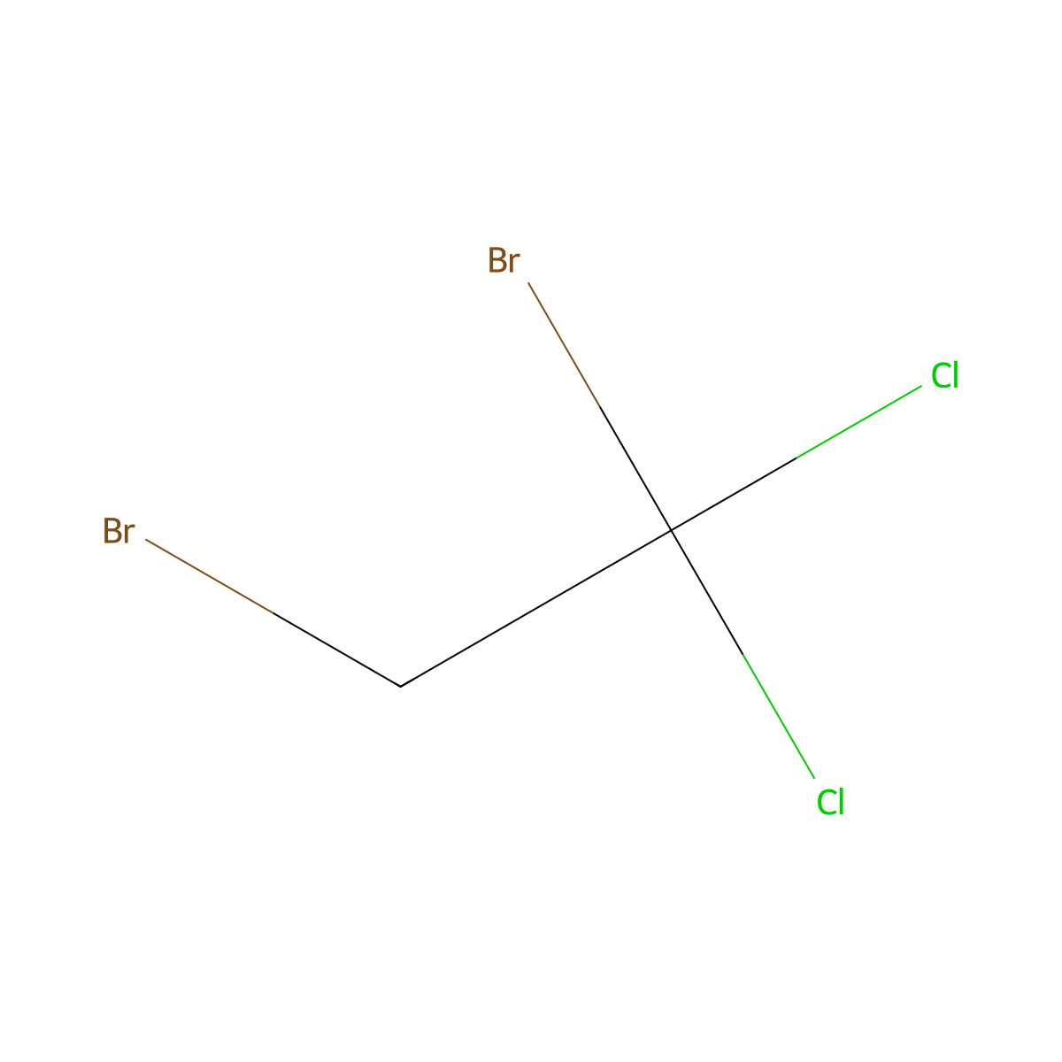 1,2-Dibromo-1,1-dichloroethane molecular structure, CAS 75-81-0