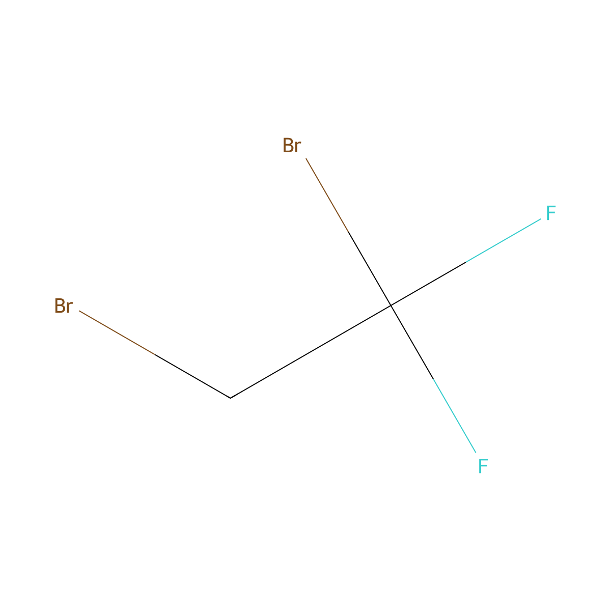 1,2-Dibromo-1,1-difluoroethane molecular structure, CAS 75-82-1