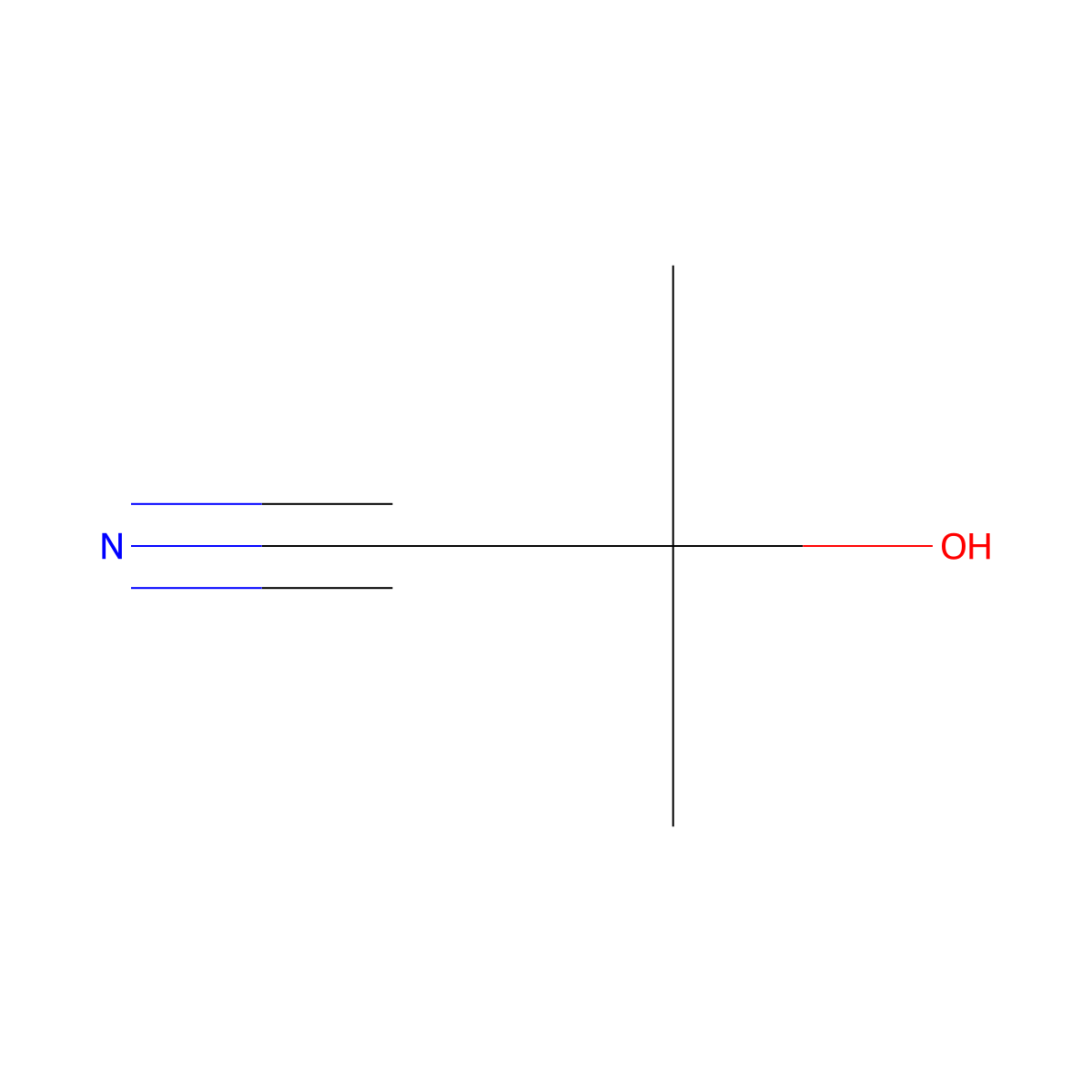 Acetone Cyanohydrin molecular structure, CAS 75-86-5