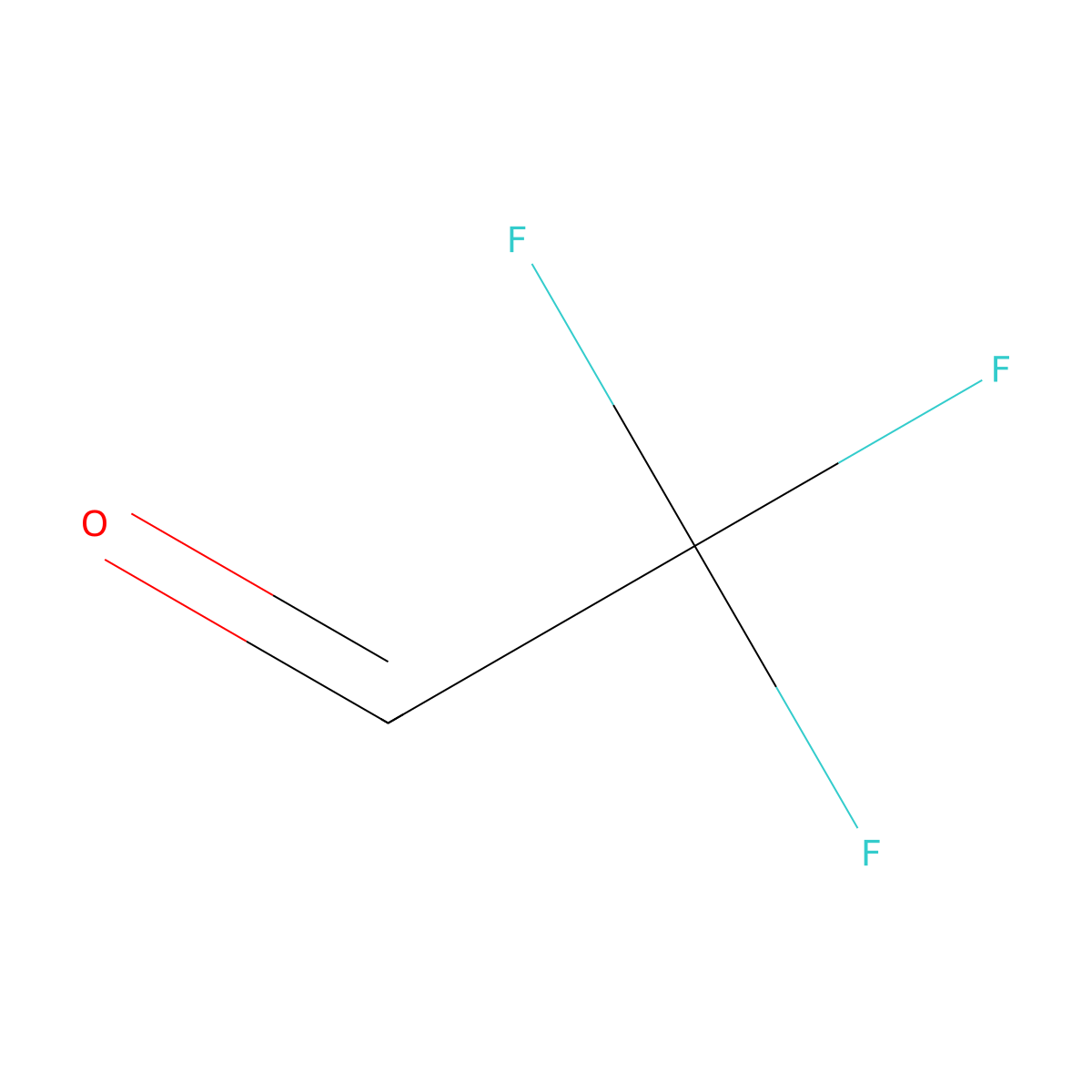 Trifluoroacetaldehyde molecular structure, CAS 75-90-1