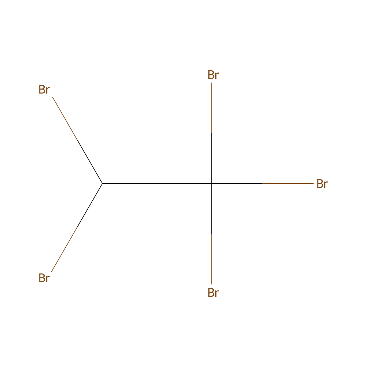 Pentabromoethane molecular structure, CAS 75-95-6