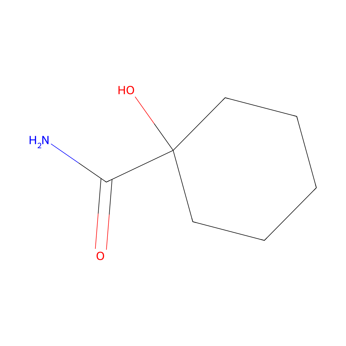 1-Hydroxycyclohexane-1-carboxamide molecular structure, CAS 7500-69-8