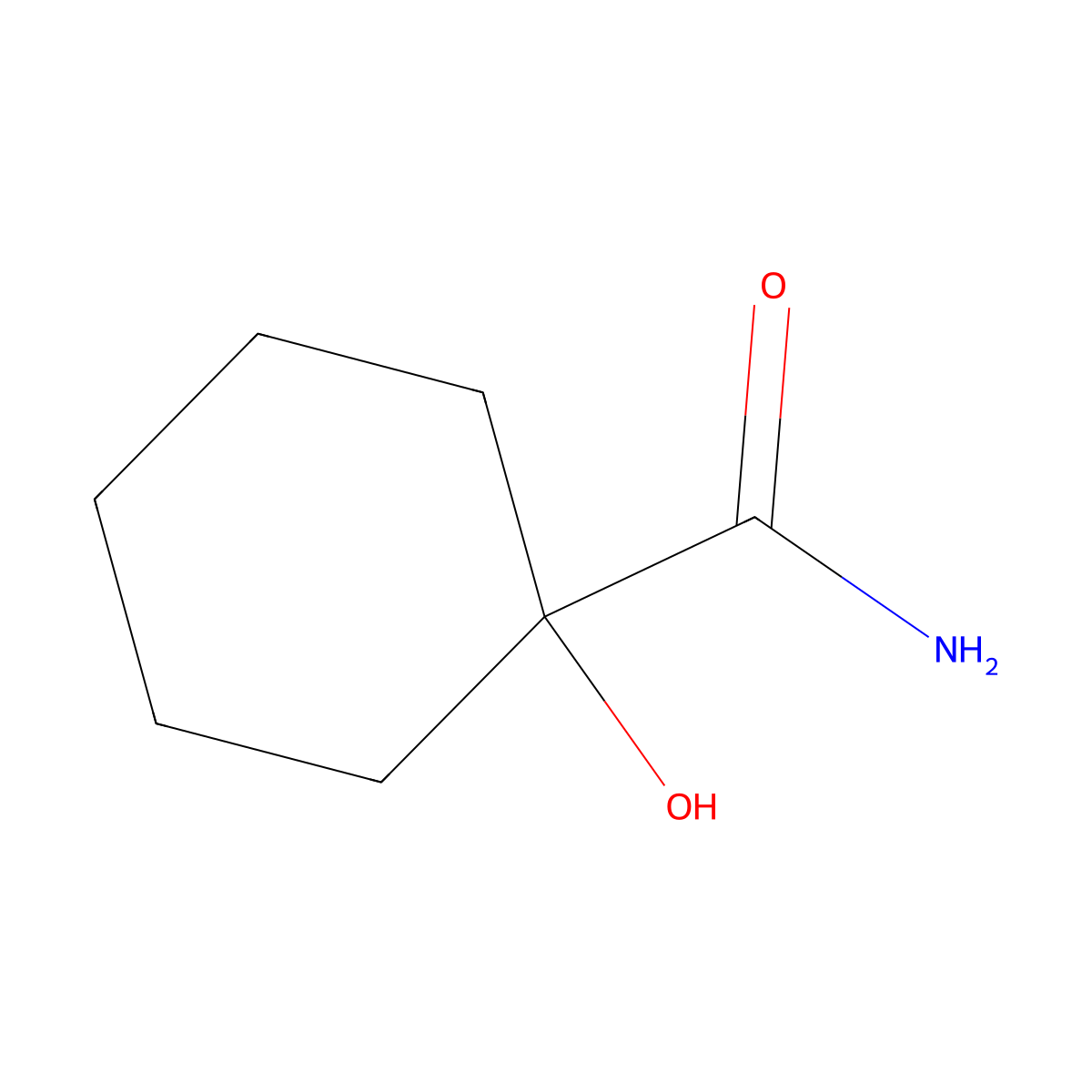 1-Hydroxycyclohexane-1-carboxamide molecular structure, CAS 7500-69-8