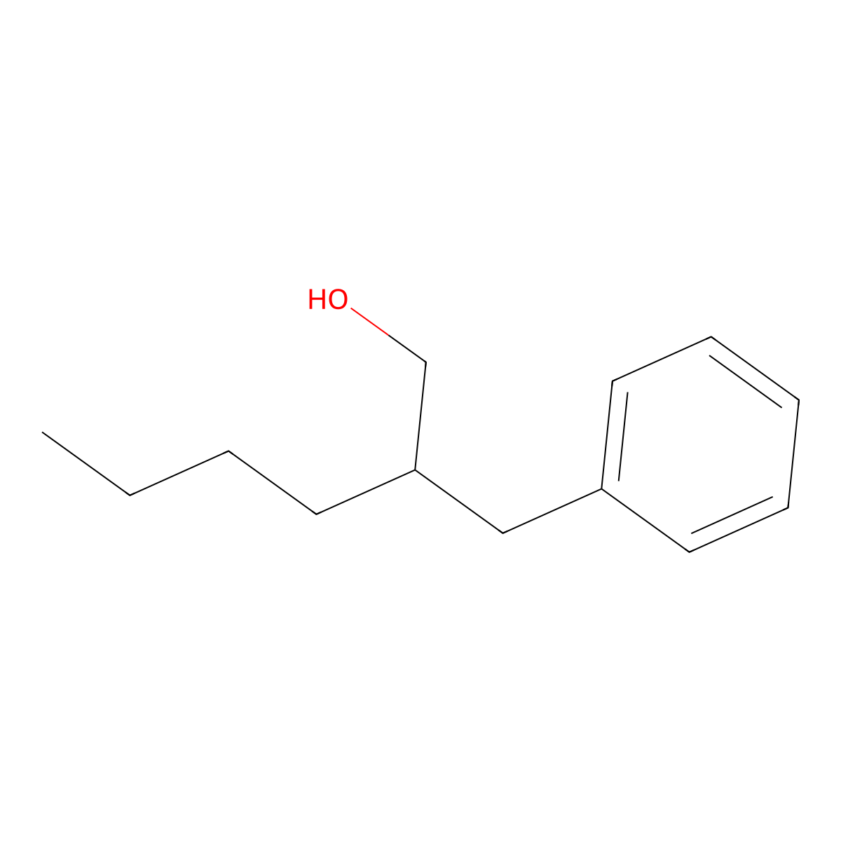 2-Benzylhexan-1-ol molecular structure, CAS 7500-73-4