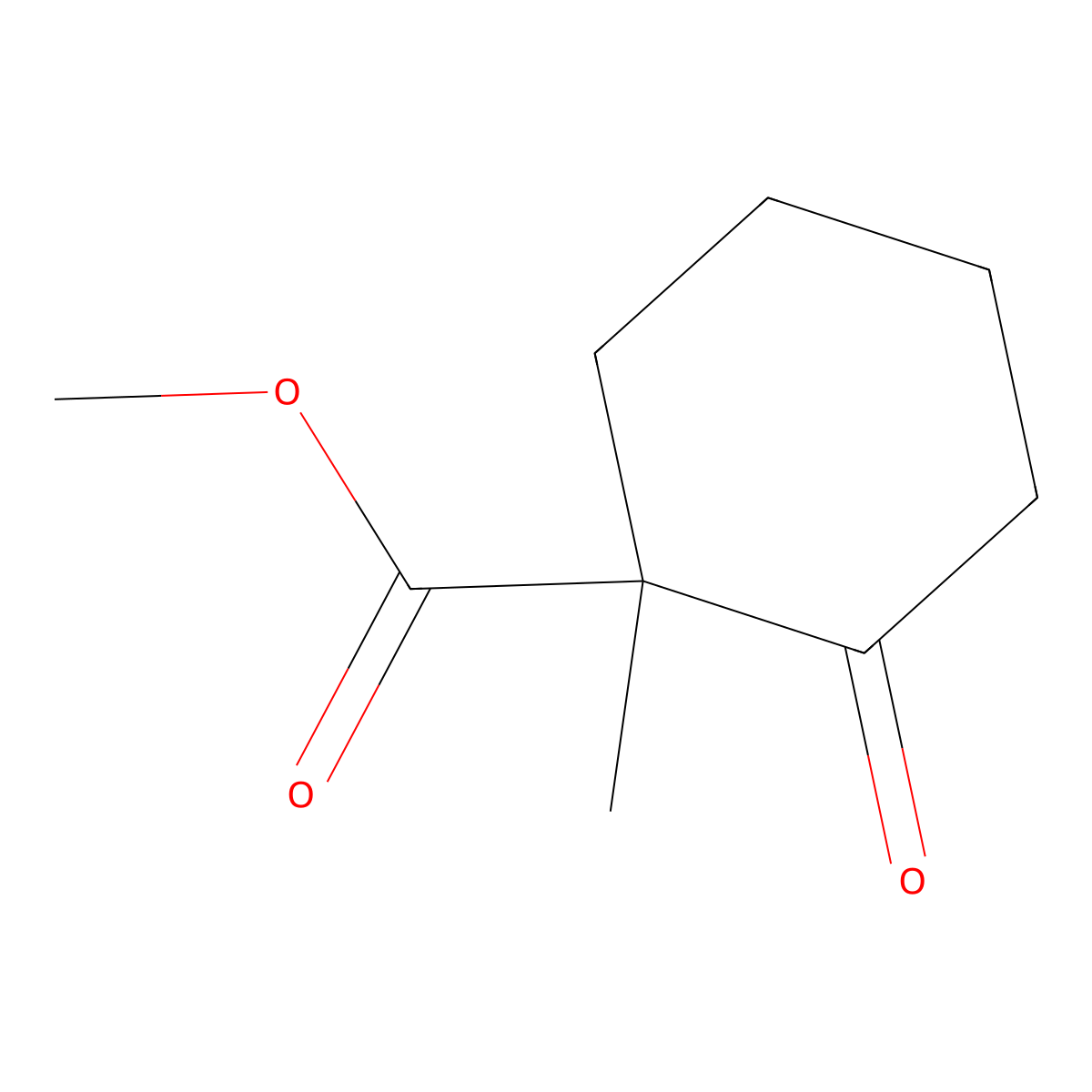 Methyl 1-methyl-2-oxocyclohexane-1-carboxylate molecular structure, CAS 7500-91-6