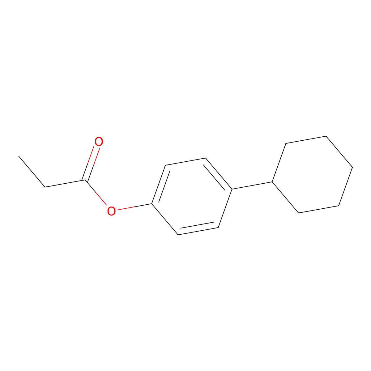 (4-Cyclohexylphenyl) propanoate molecular structure, CAS 7500-93-8