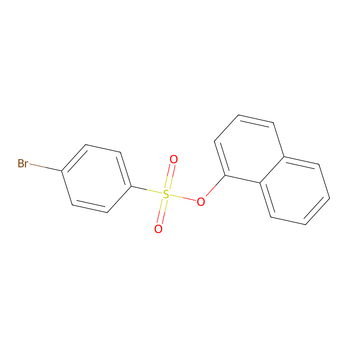 Naphthalen-1-yl 4-bromobenzene-1-sulfonate molecular structure, CAS 7500-96-1
