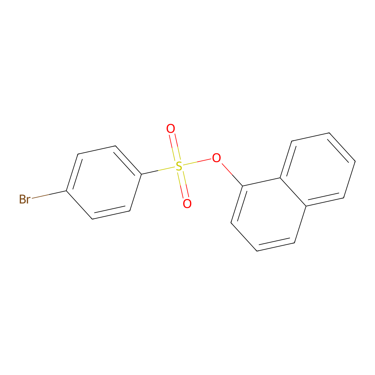 Naphthalen-1-yl 4-bromobenzene-1-sulfonate molecular structure, CAS 7500-96-1