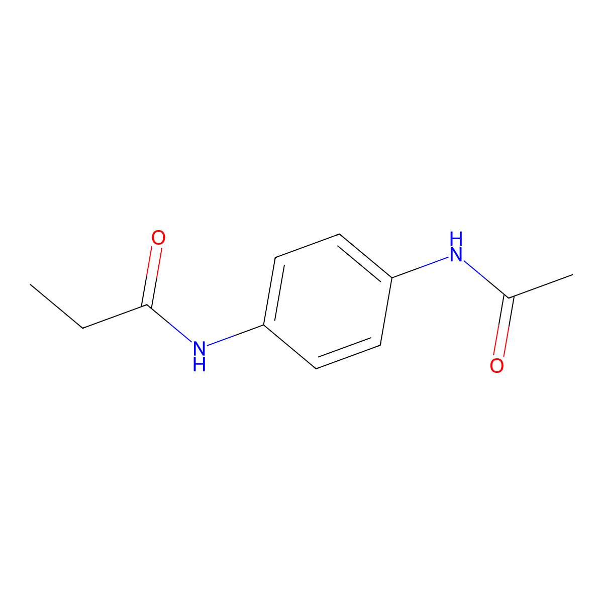 N-Acetyl-n'-propionyl-1,4-phenylenediamine molecular structure, CAS 7500-98-3
