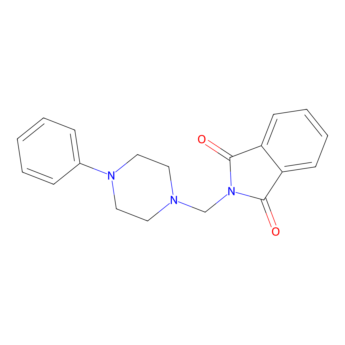 2-(4-Phenyl-piperazin-1-ylmethyl)-isoindole-1,3-dione molecular structure, CAS 75000-17-8
