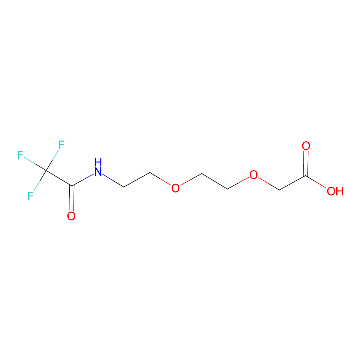 2-{2-[2-(2,2,2-Trifluoroacetamido)ethoxy]ethoxy}acetic acid molecular structure, CAS 75001-07-9