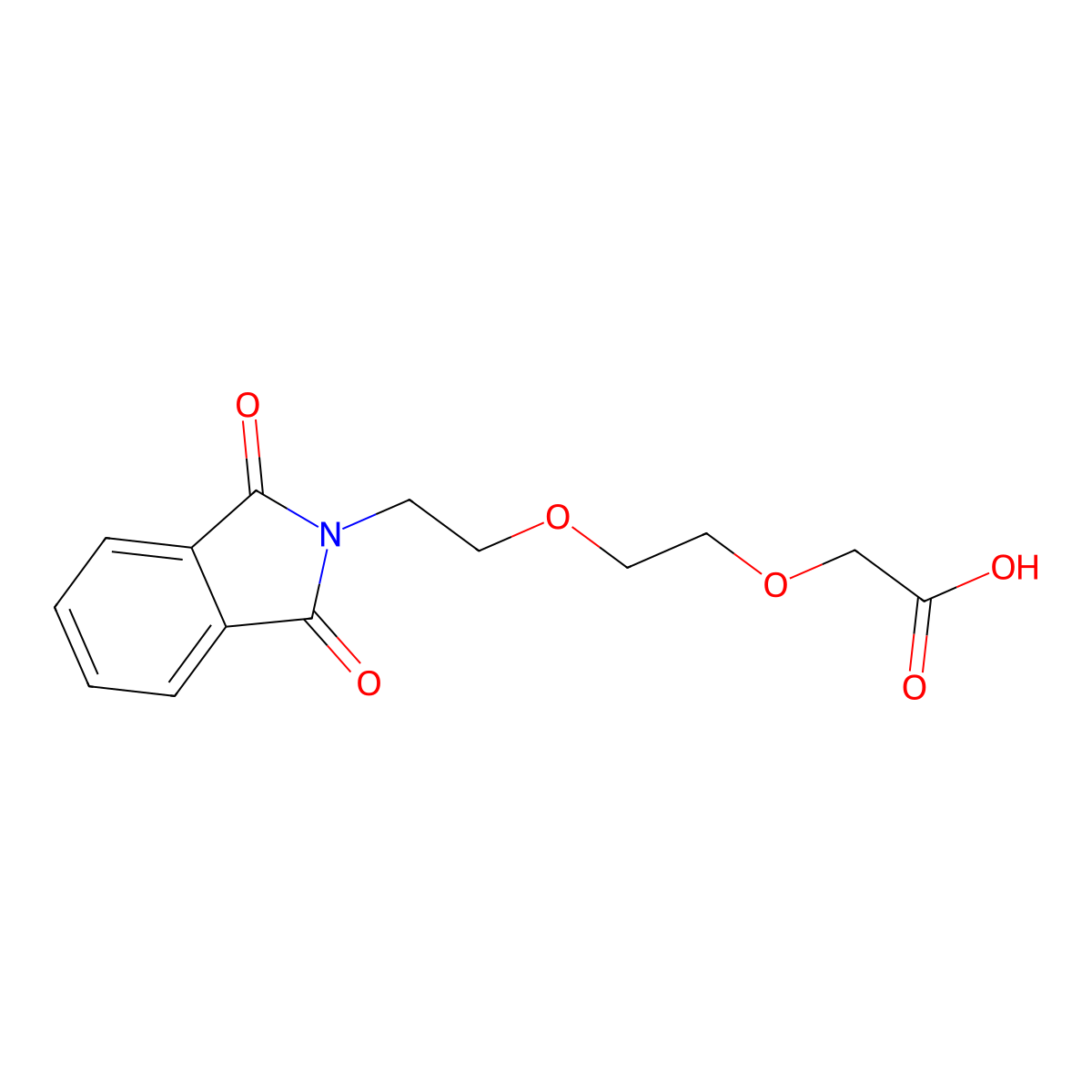 2-(2-(2-Phthalimidoethoxy)ethoxy)acetic acid molecular structure, CAS 75001-09-1