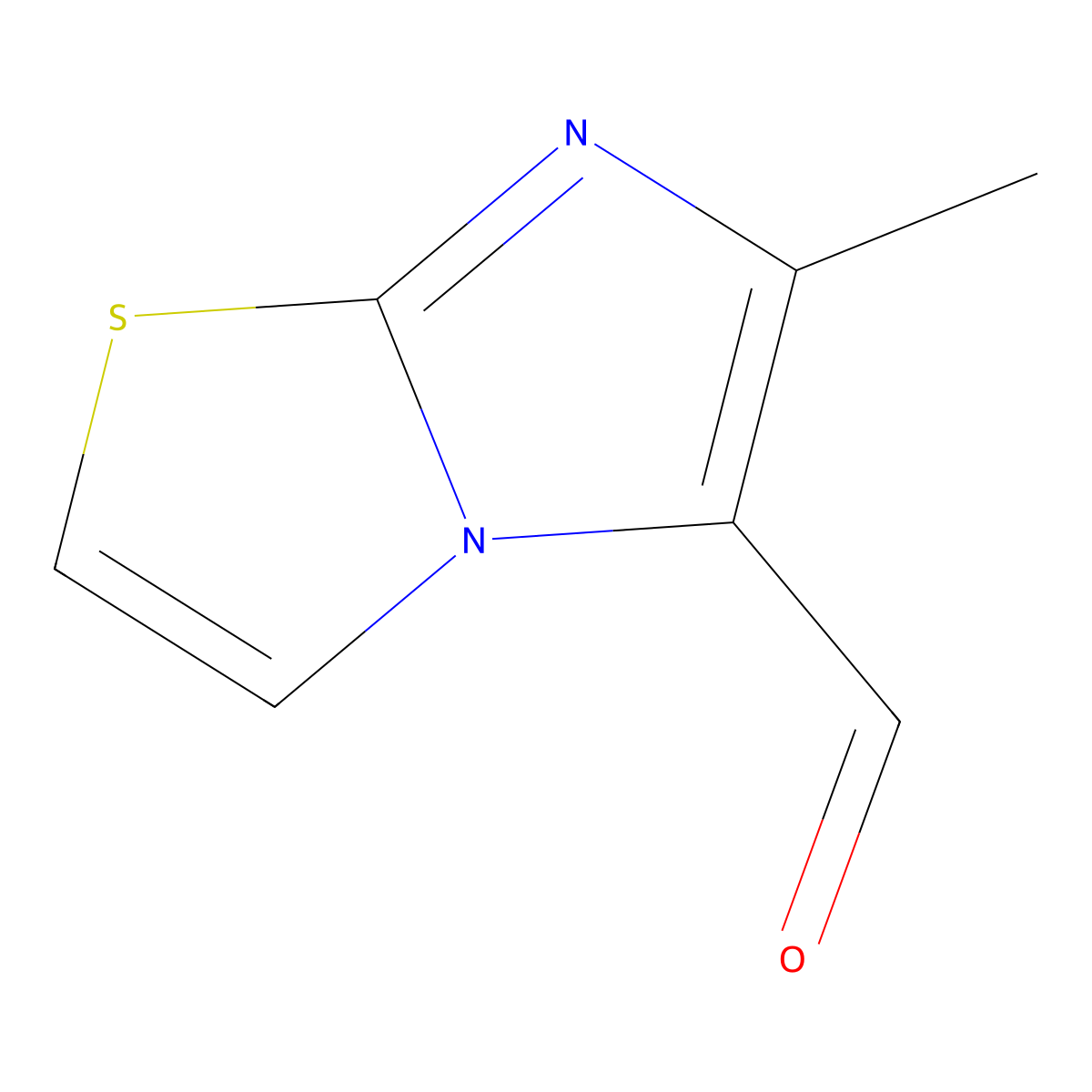 6-Methylimidazo[2,1-b][1,3]thiazole-5-carbaldehyde molecular structure, CAS 75001-31-9