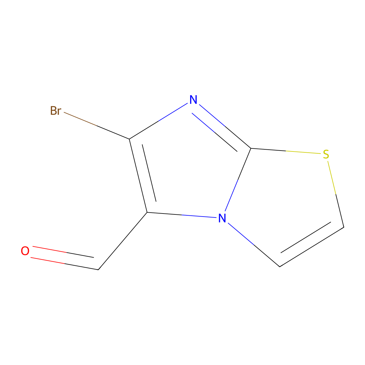 6-Bromoimidazo[2,1-b][1,3]thiazole-5-carbaldehyde molecular structure, CAS 75001-32-0