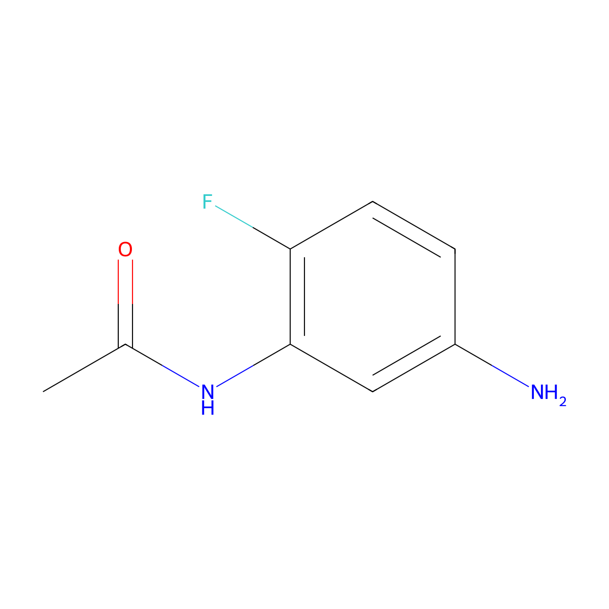 N-(5-amino-2-fluorophenyl)acetamide molecular structure, CAS 75001-47-7