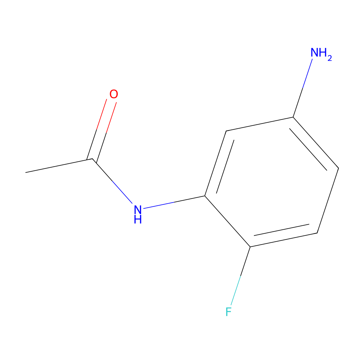 N-(5-amino-2-fluorophenyl)acetamide molecular structure, CAS 75001-47-7