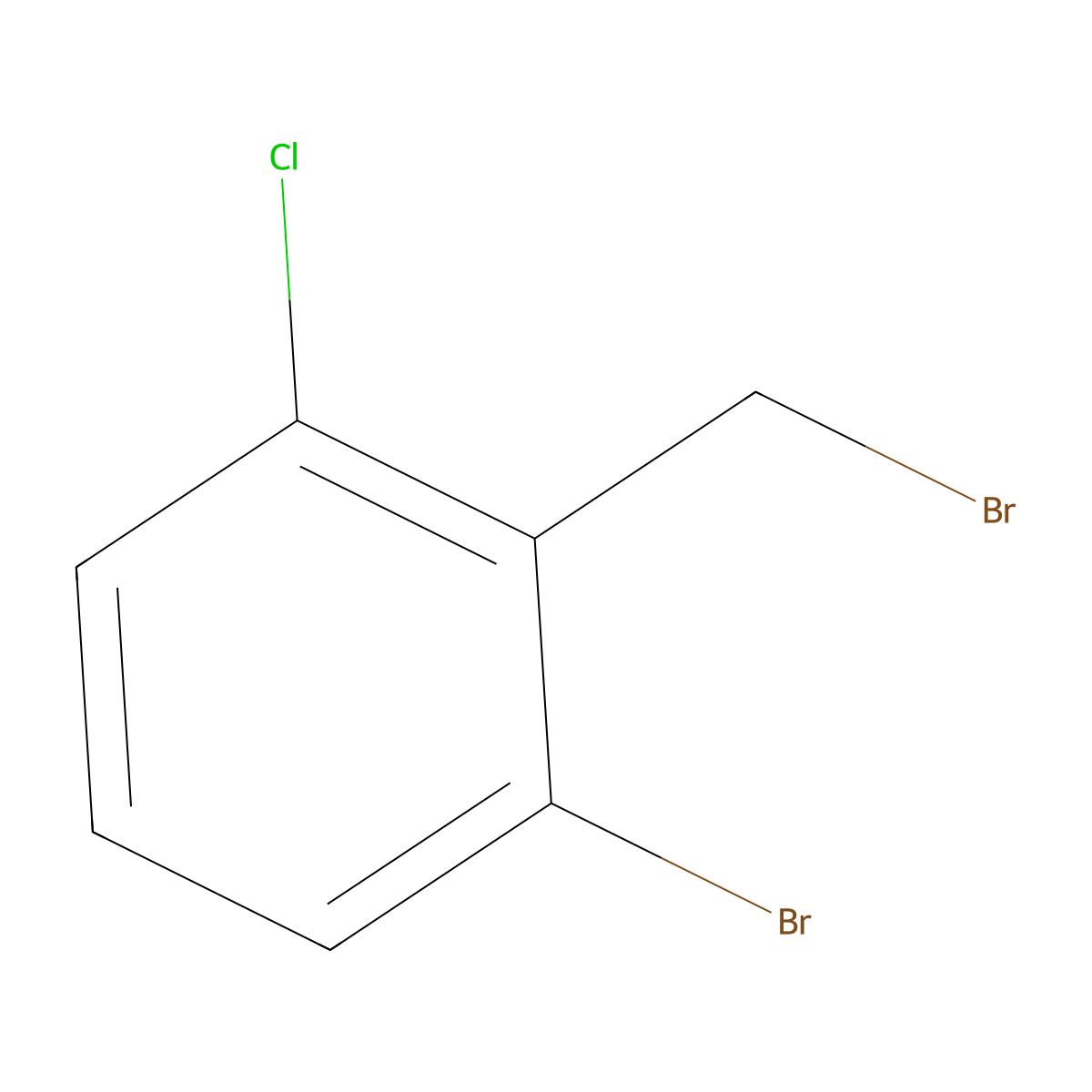1-Bromo-2-(bromomethyl)-3-chlorobenzene molecular structure, CAS 75002-98-1
