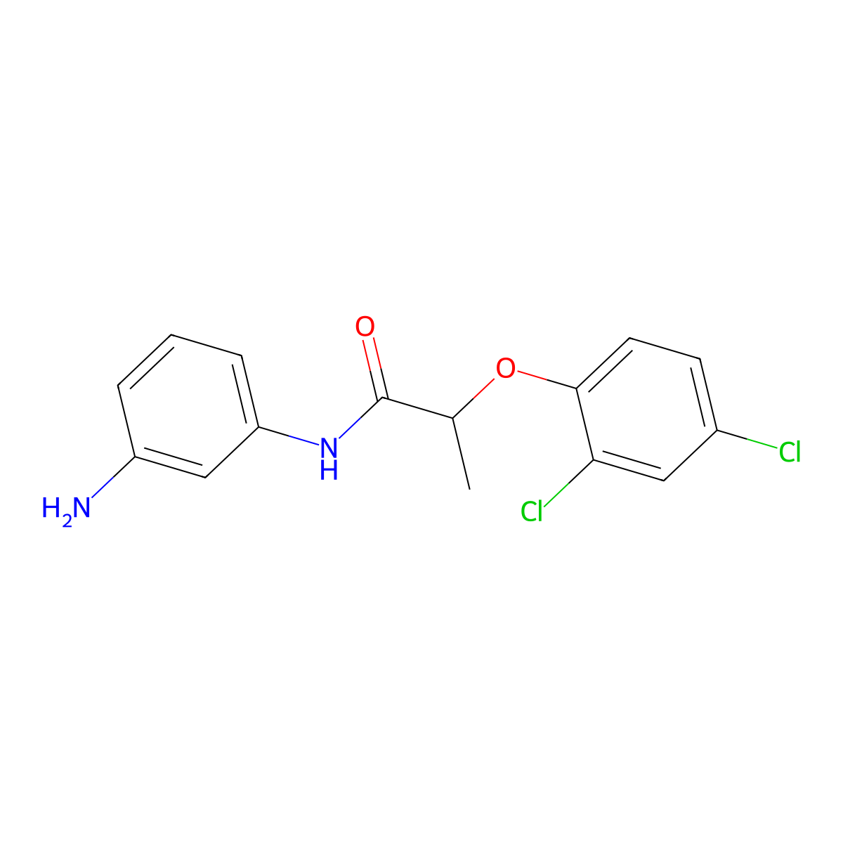 N-(3-Aminophenyl)-2-(2,4-dichlorophenoxy)-propanamide molecular structure, CAS 75004-52-3