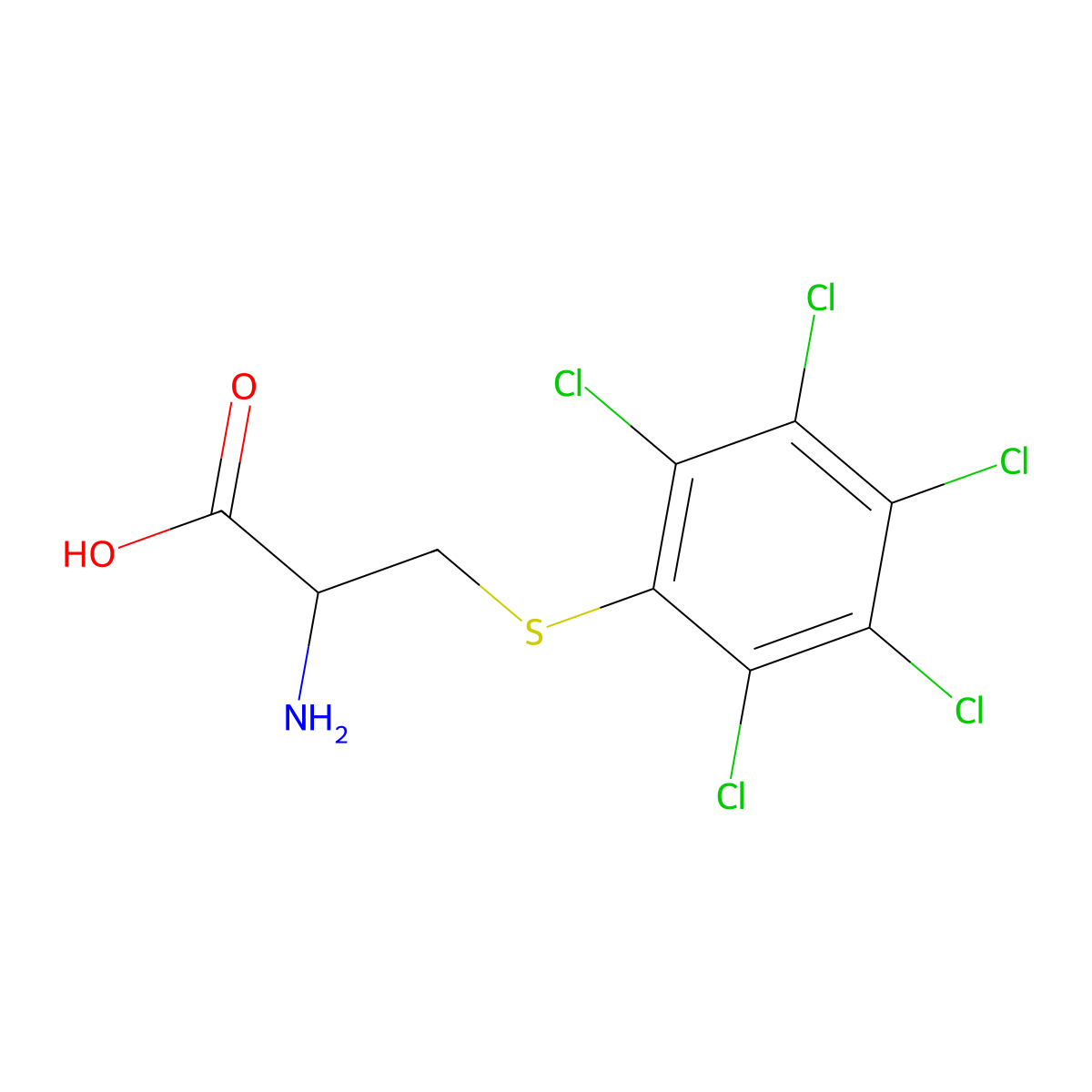 S-(Pentachlorophenyl)-L-cysteine molecular structure, CAS 75005-80-0