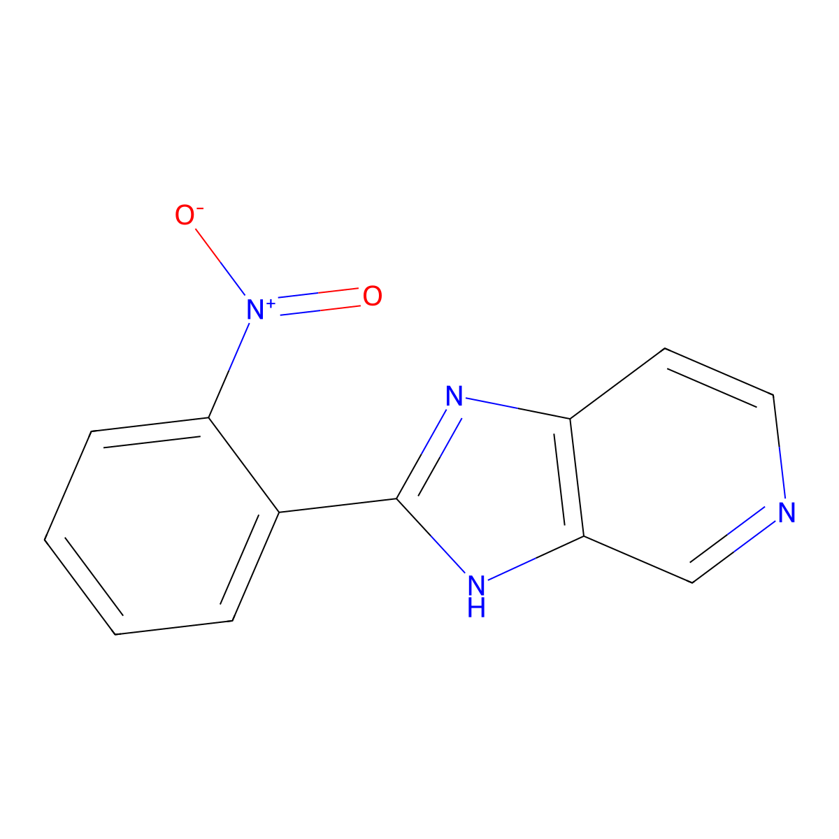 2-(2-Nitrophenyl)-1H-imidazo(4,5-c)pyridine molecular structure, CAS 75007-80-6