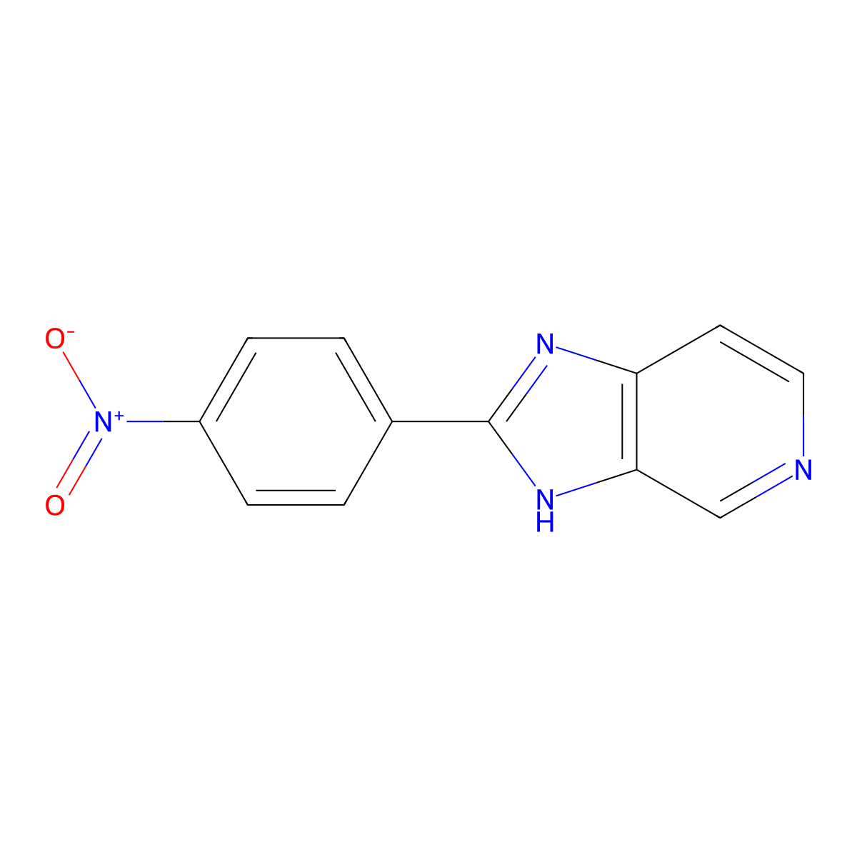 2-(4-nitrophenyl)-3H-imidazo[4,5-c]pyridine molecular structure, CAS 75007-81-7