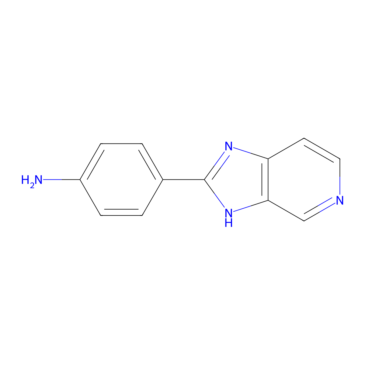 4-{3H-imidazo[4,5-c]pyridin-2-yl}aniline molecular structure, CAS 75007-95-3