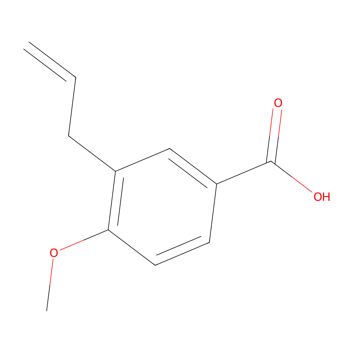 3-Allyl-4-methoxybenzoic acid molecular structure, CAS 7501-09-9