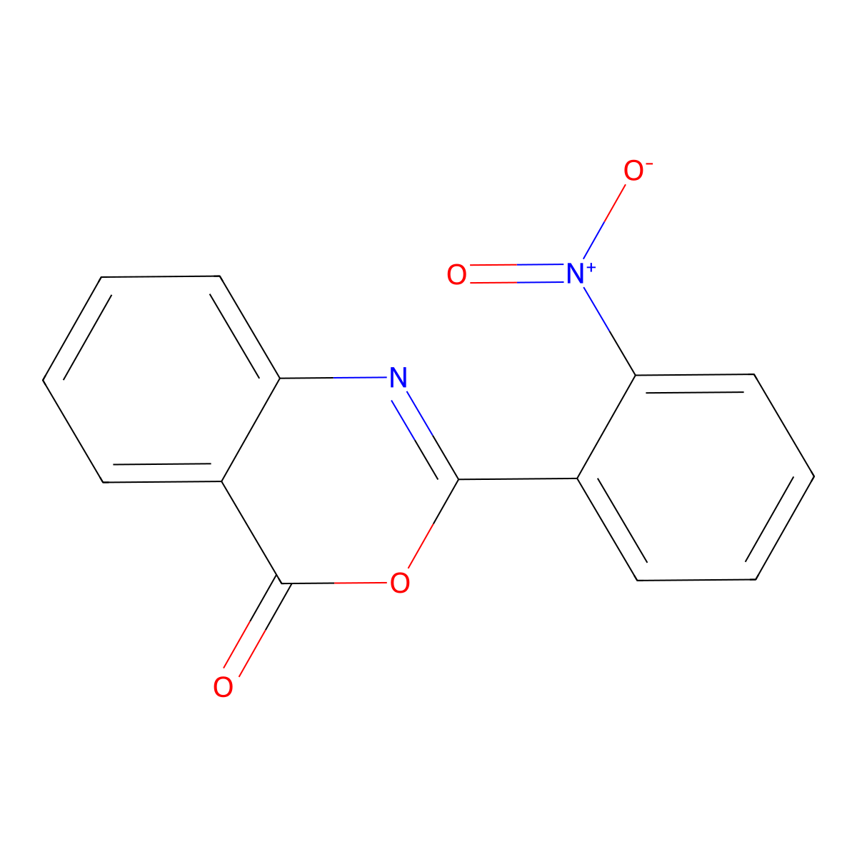 2-(2-Nitrophenyl)-3,1-benzoxazin-4-one molecular structure, CAS 7501-38-4