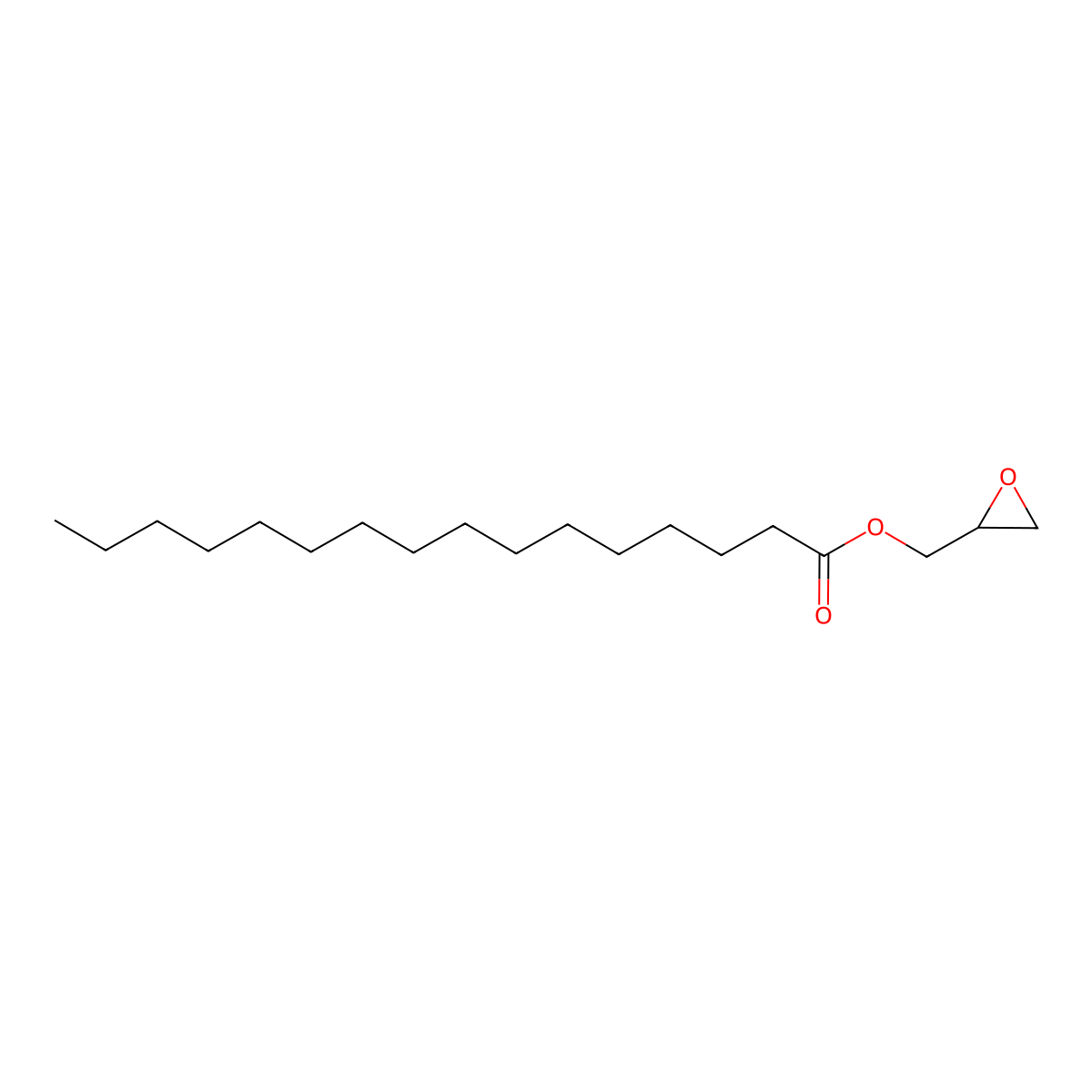 Glycidyl Palmitate molecular structure, CAS 7501-44-2