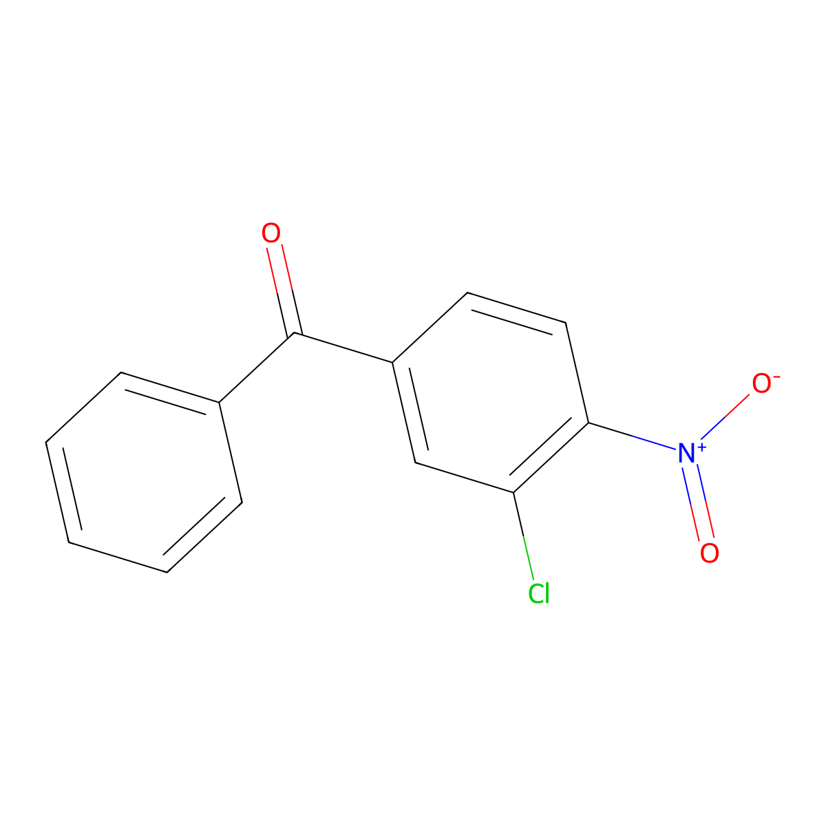 (3-Chloro-4-nitrophenyl)(phenyl)methanone molecular structure, CAS 7501-56-6
