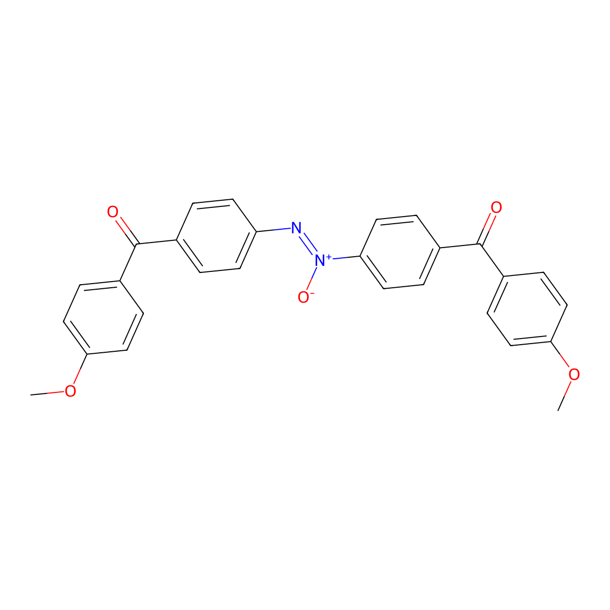 (4-{(Z)-[4-(4-Methoxybenzoyl)phenyl]-NNO-azoxy}phenyl)(4-methoxyphenyl)methanone molecular structure, CAS 7501-59-9