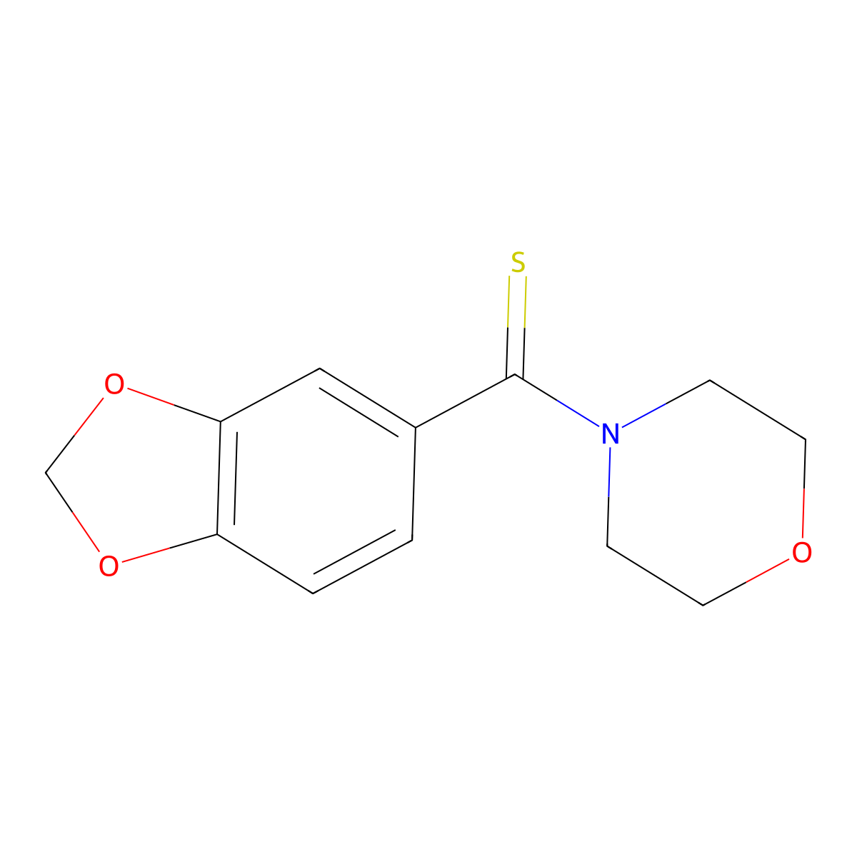 Benzo[1,3]dioxol-5-yl-morpholin-4-yl-methanethione molecular structure, CAS 7501-62-4