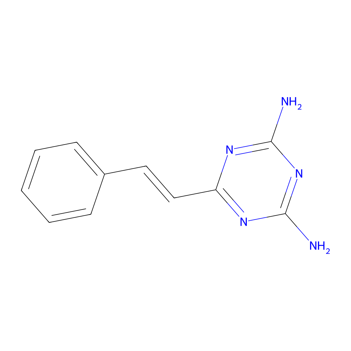 2,4-Diamino-6-styryl-s-triazine molecular structure, CAS 7501-72-6