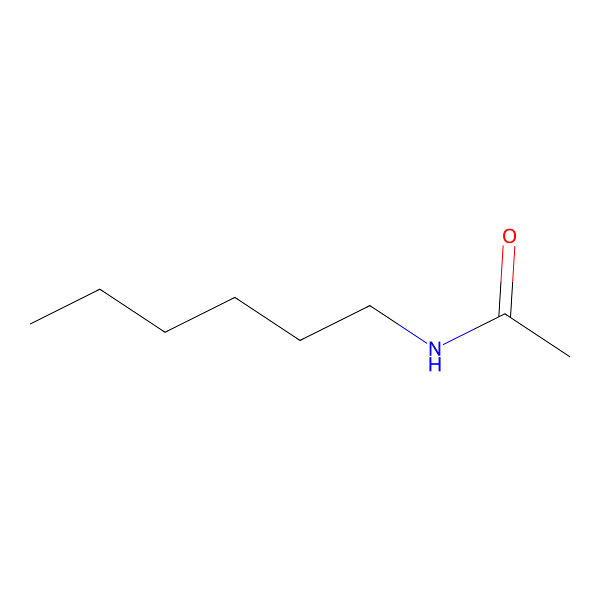 N-Hexylacetamide molecular structure, CAS 7501-79-3
