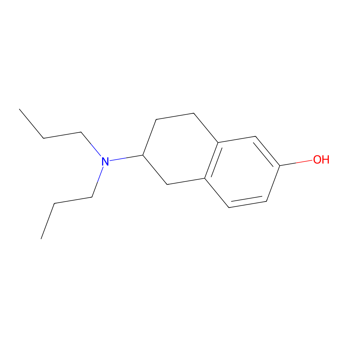 6-hydroxy-2-N,N-dipropylaminotetralin molecular structure, CAS 75017-01-5