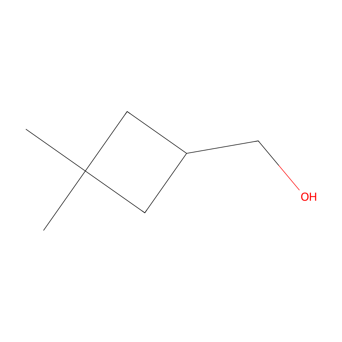 (3,3-Dimethylcyclobutyl)methanol molecular structure, CAS 75017-17-3