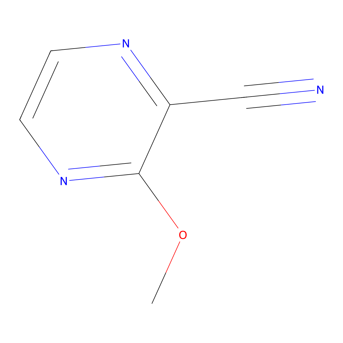 3-Methoxy-2-pyrazinecarbonitrile molecular structure, CAS 75018-05-2