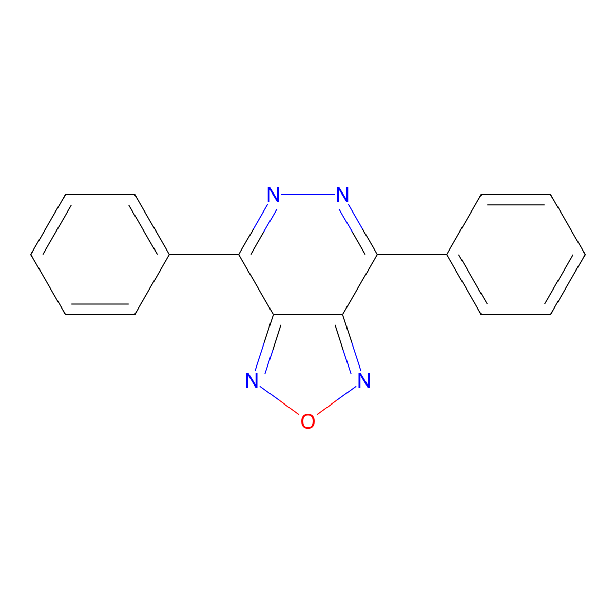 4,7-Diphenyl(1,2,5)oxadiazolo(3,4-d)pyridazine molecular structure, CAS 7502-19-4