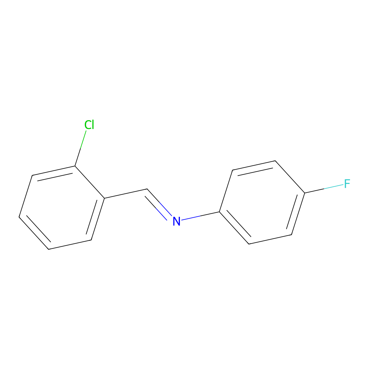 N-(2-Chlorobenzylidene)-4-fluoroaniline molecular structure, CAS 75020-01-8