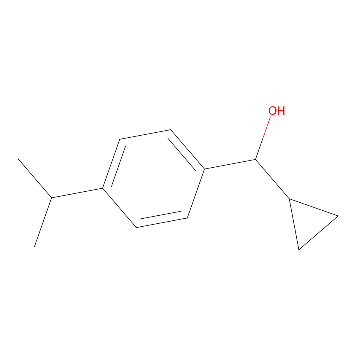 alpha-Cyclopropyl-4-isopropylbenzyl alcohol molecular structure, CAS 75024-29-2