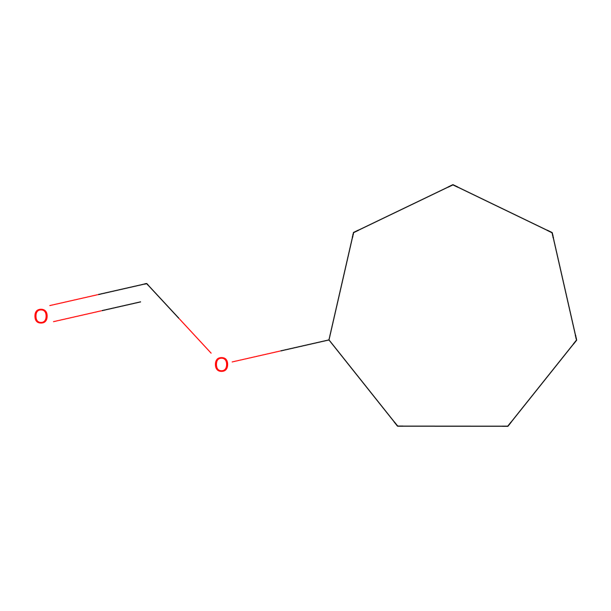Cycloheptyl formate molecular structure, CAS 75024-32-7