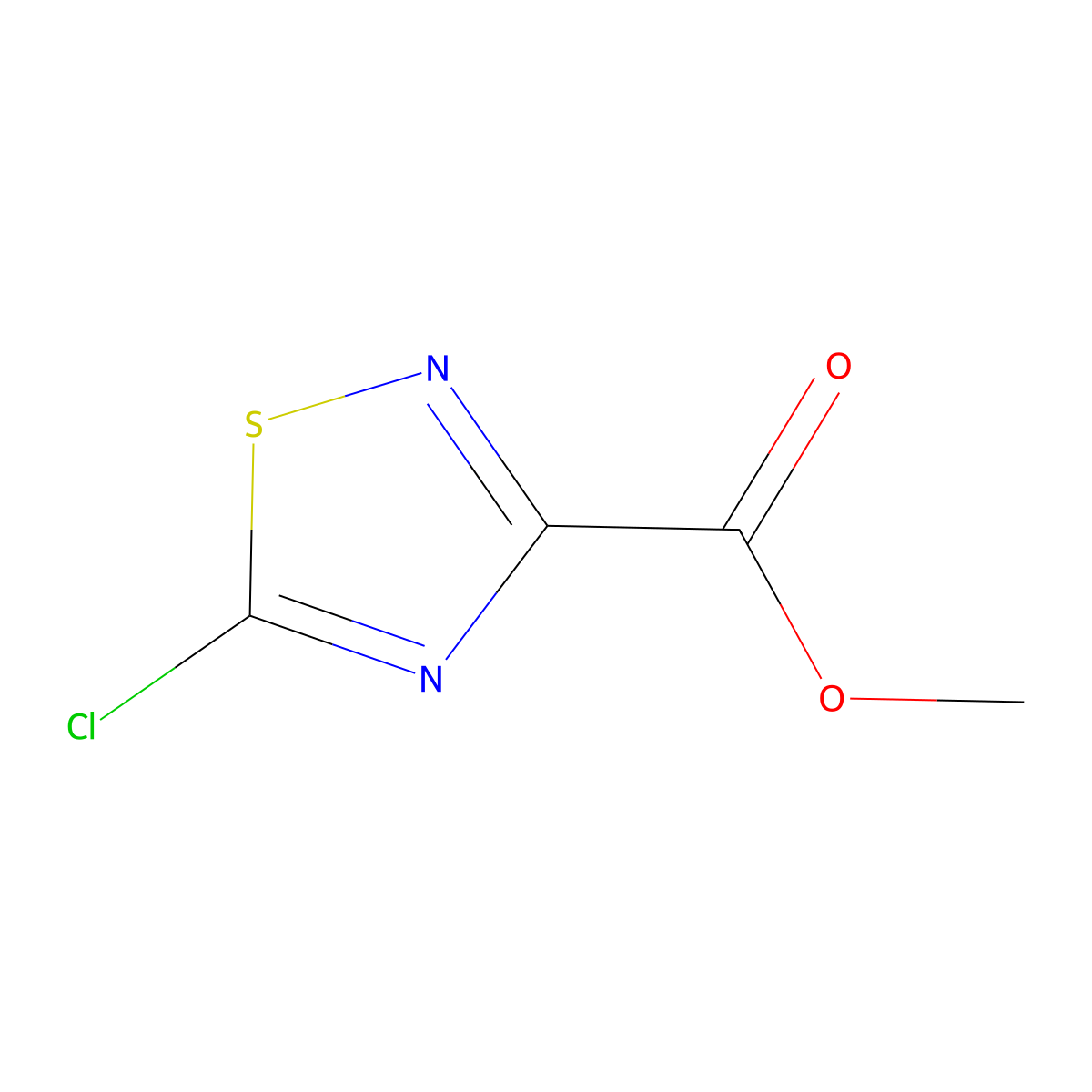1,2,4-Thiadiazole-3-carboxylic acid, 5-chloro-, methyl ester molecular structure, CAS 75028-30-7