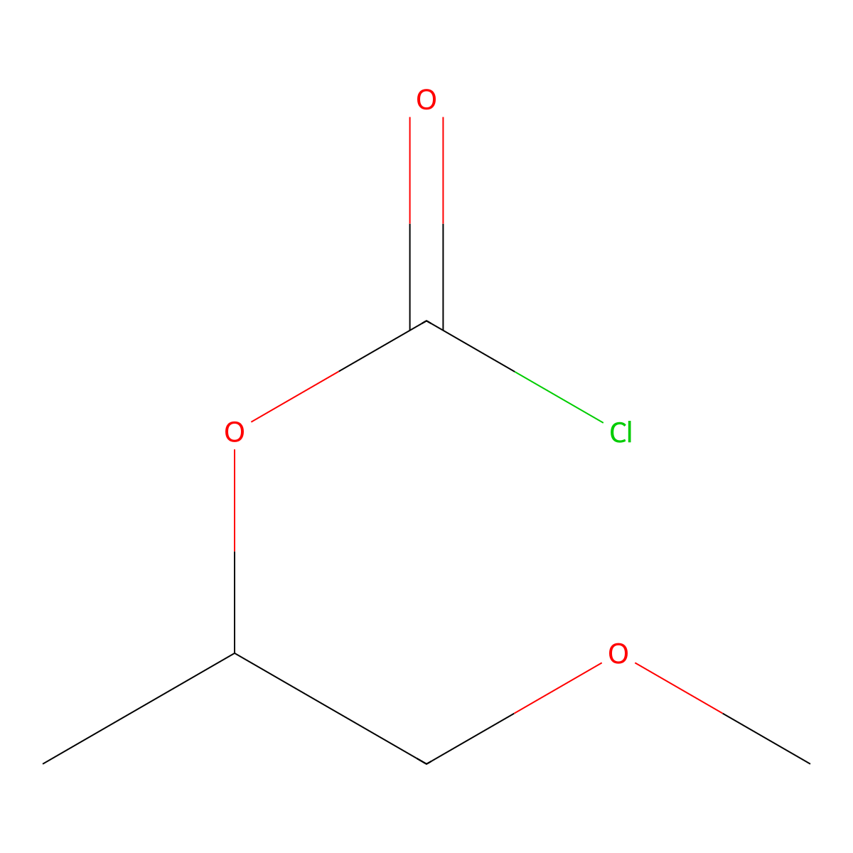 1-Methoxypropan-2-yl chloroformate molecular structure, CAS 75032-86-9