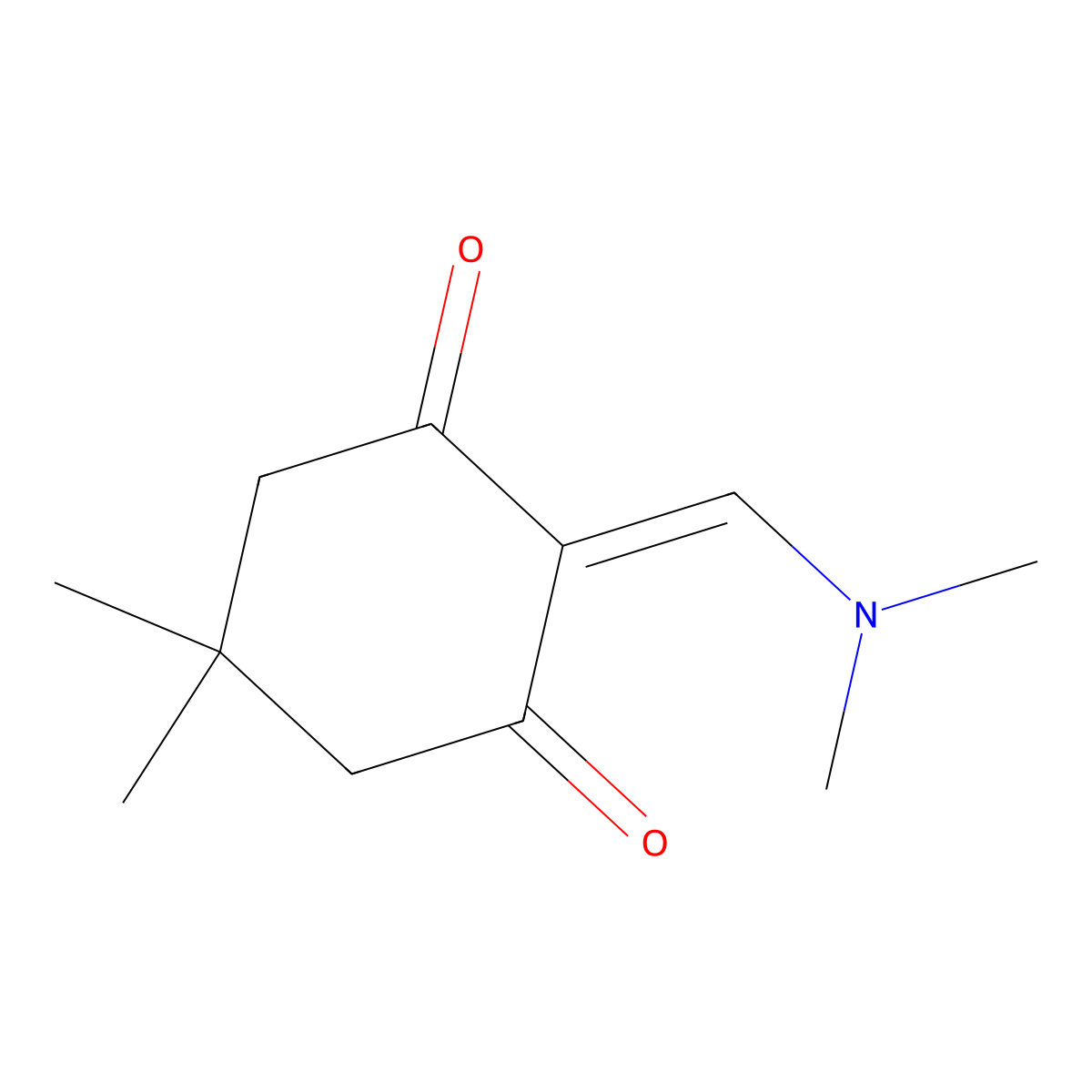 2-[(Dimethylamino)methylidene]-5,5-dimethylcyclohexane-1,3-dione molecular structure, CAS 75039-59-7