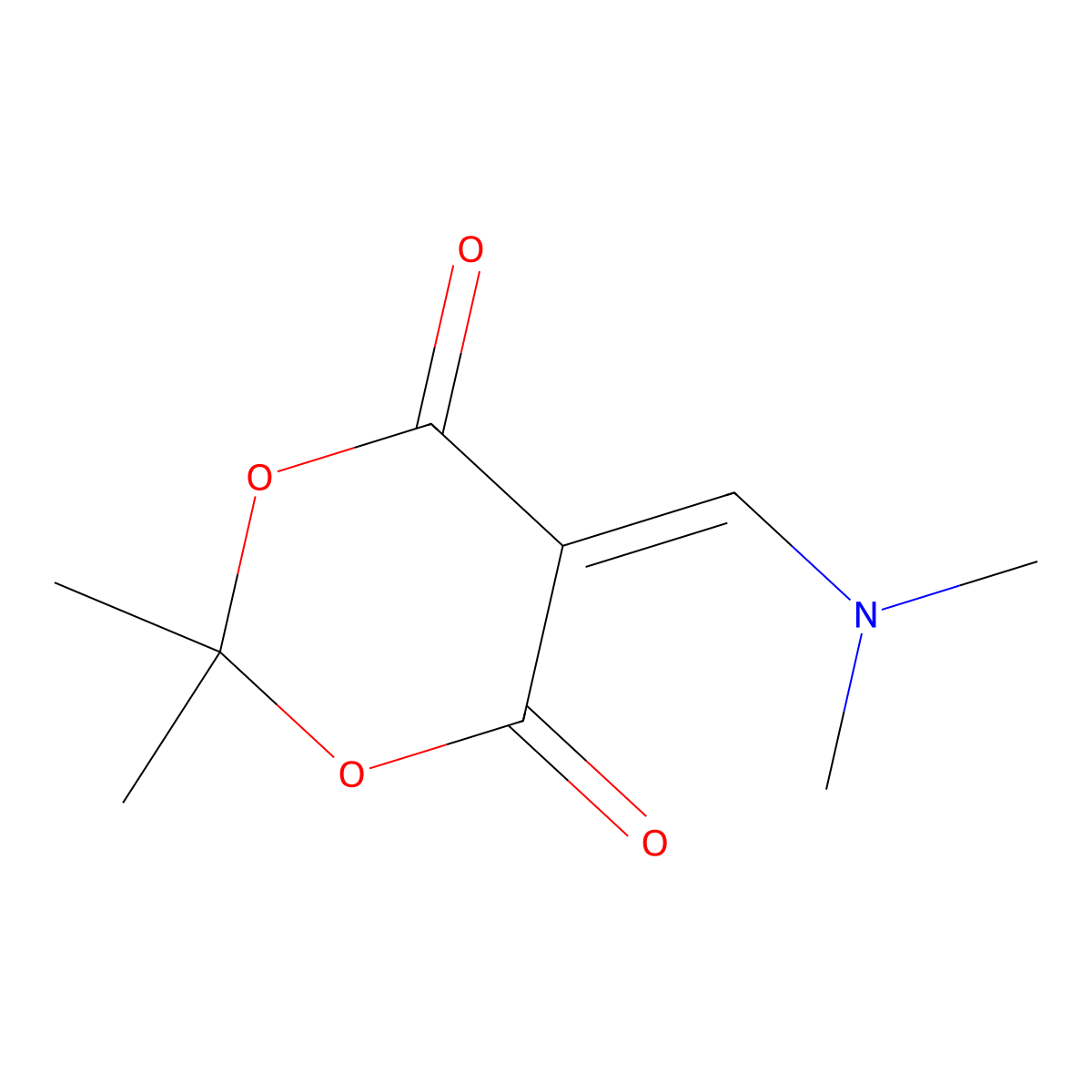 5-(Dimethylaminomethylene)-2,2-dimethyl-1,3-dioxane-4,6-dione molecular structure, CAS 75039-60-0