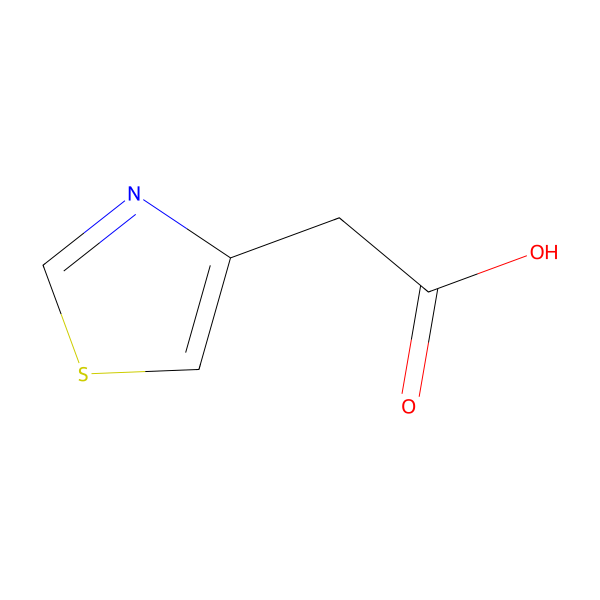 4-Thiazoleacetic acid molecular structure, CAS 7504-44-1