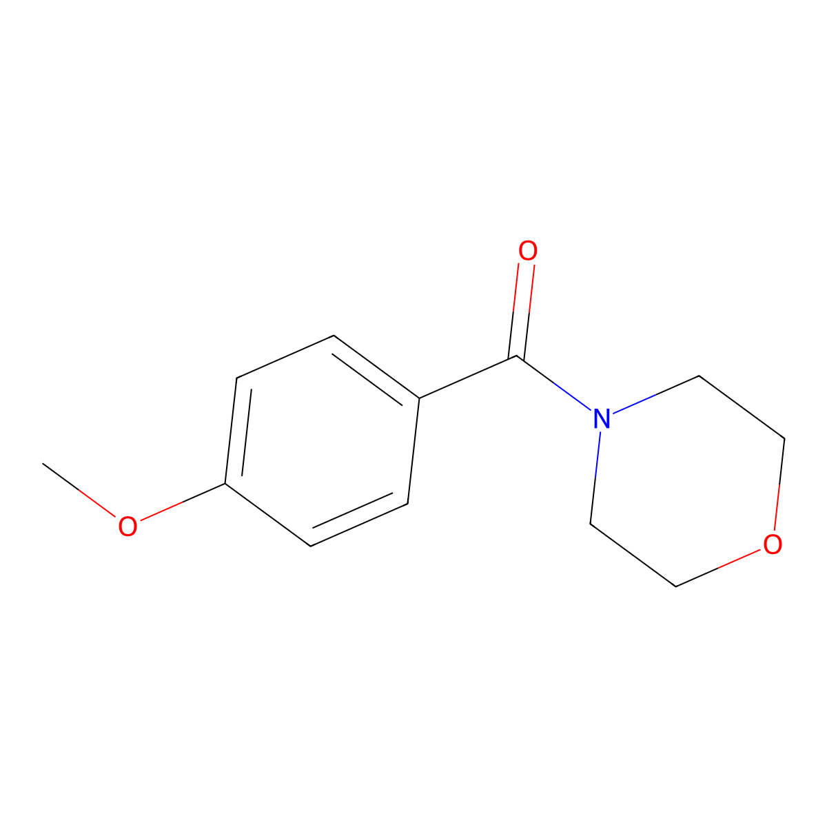 4-(4-Methoxybenzoyl)morpholine molecular structure, CAS 7504-58-7