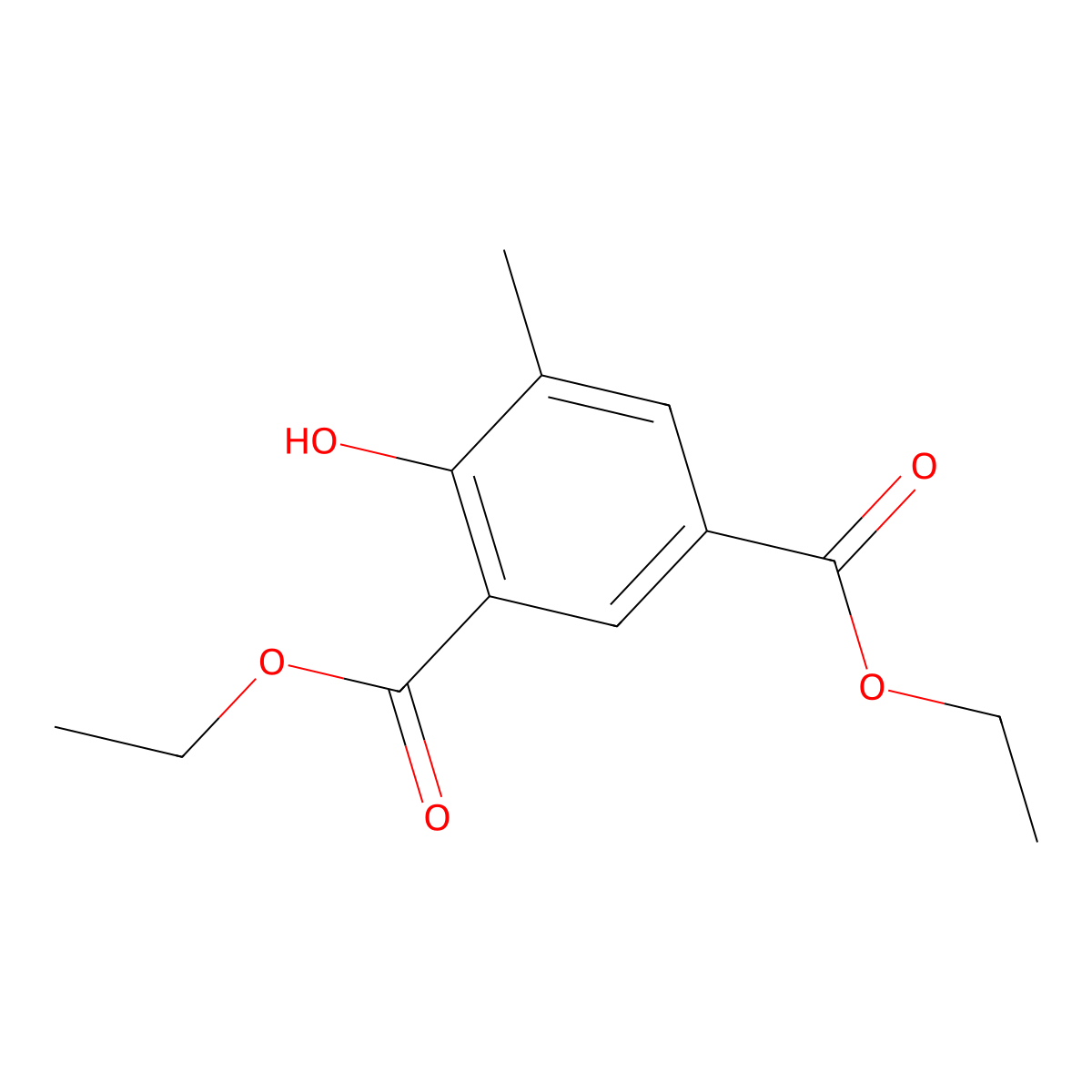 Diethyl 4-hydroxy-5-methylisophthalate molecular structure, CAS 7504-67-8