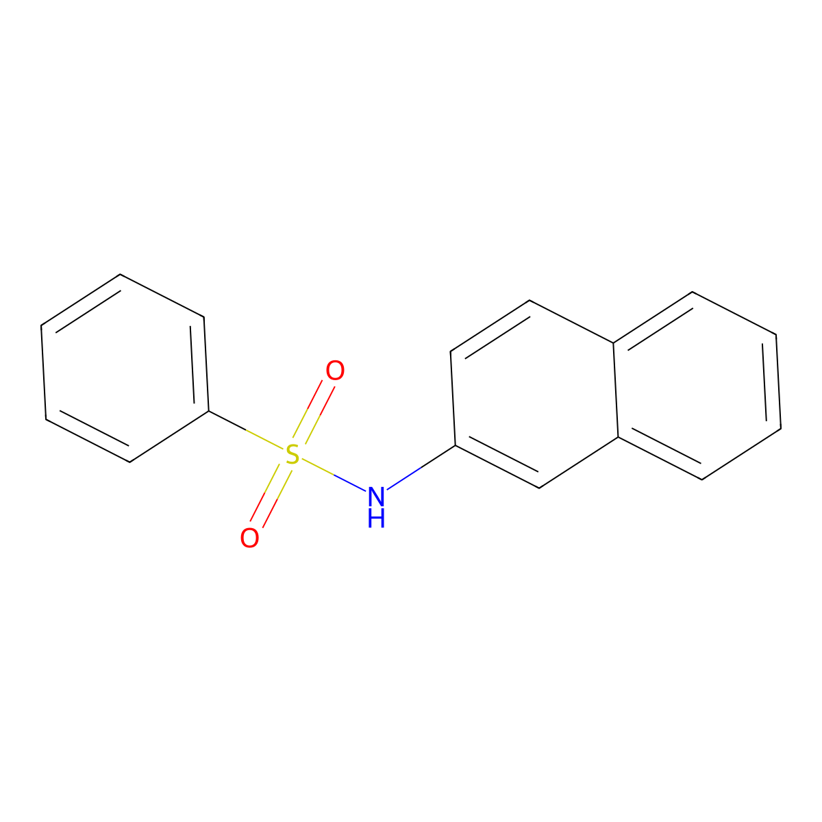 N-(2-naphthyl)benzenesulfonamide molecular structure, CAS 7504-85-0