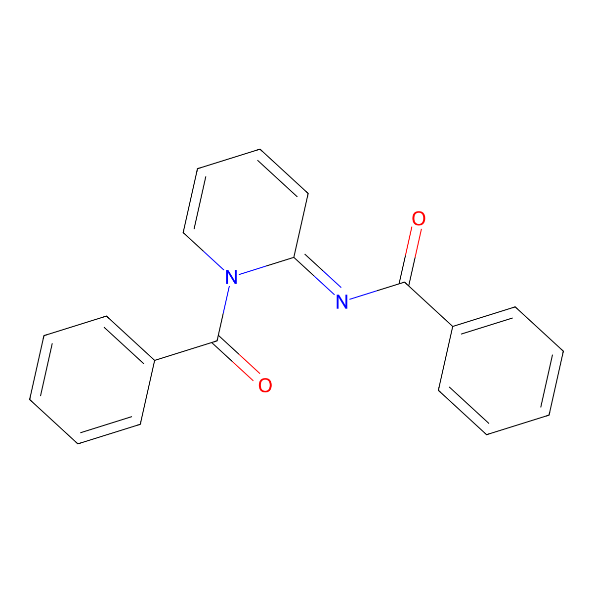 N-(1-benzoylpyridin-2-ylidene)benzamide molecular structure, CAS 7504-87-2